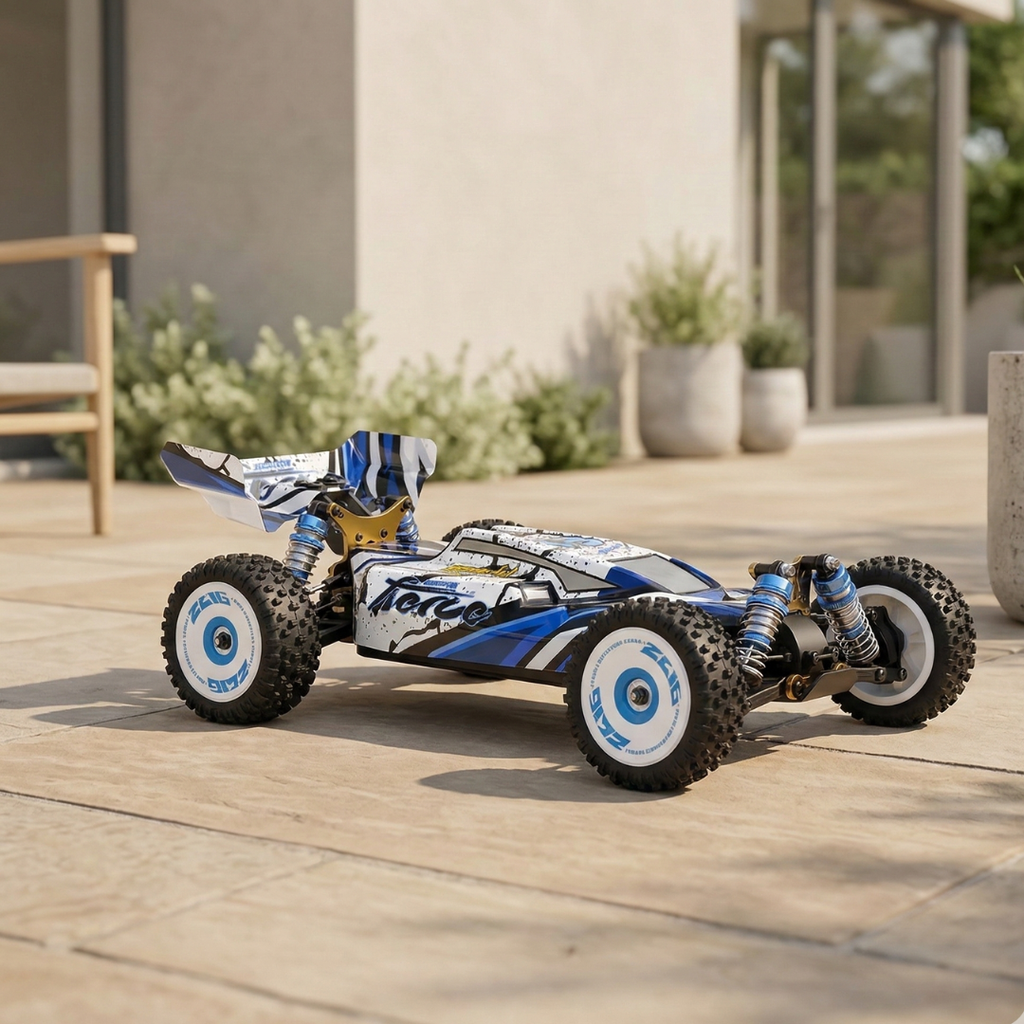 Terénní RC auto 1:12 s bezkartáčovým motorem a pohonem 4WD — maximální rychlost 75km/h