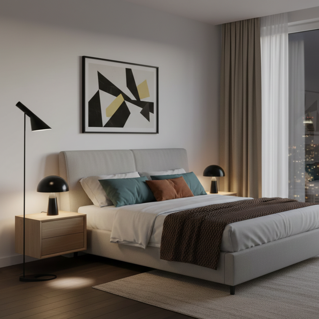 Nordic Minimalist LED Floor Lamp — Anti-Glare Illumination, Streamlined Silhouette