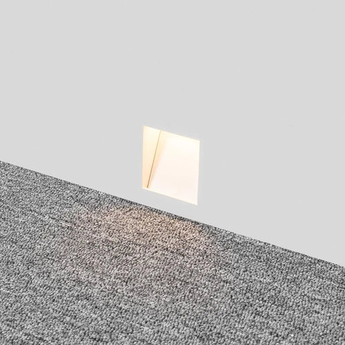 3W bezrámečková LED nástěnná lampa - schodišťové světlo se senzorem, bílá