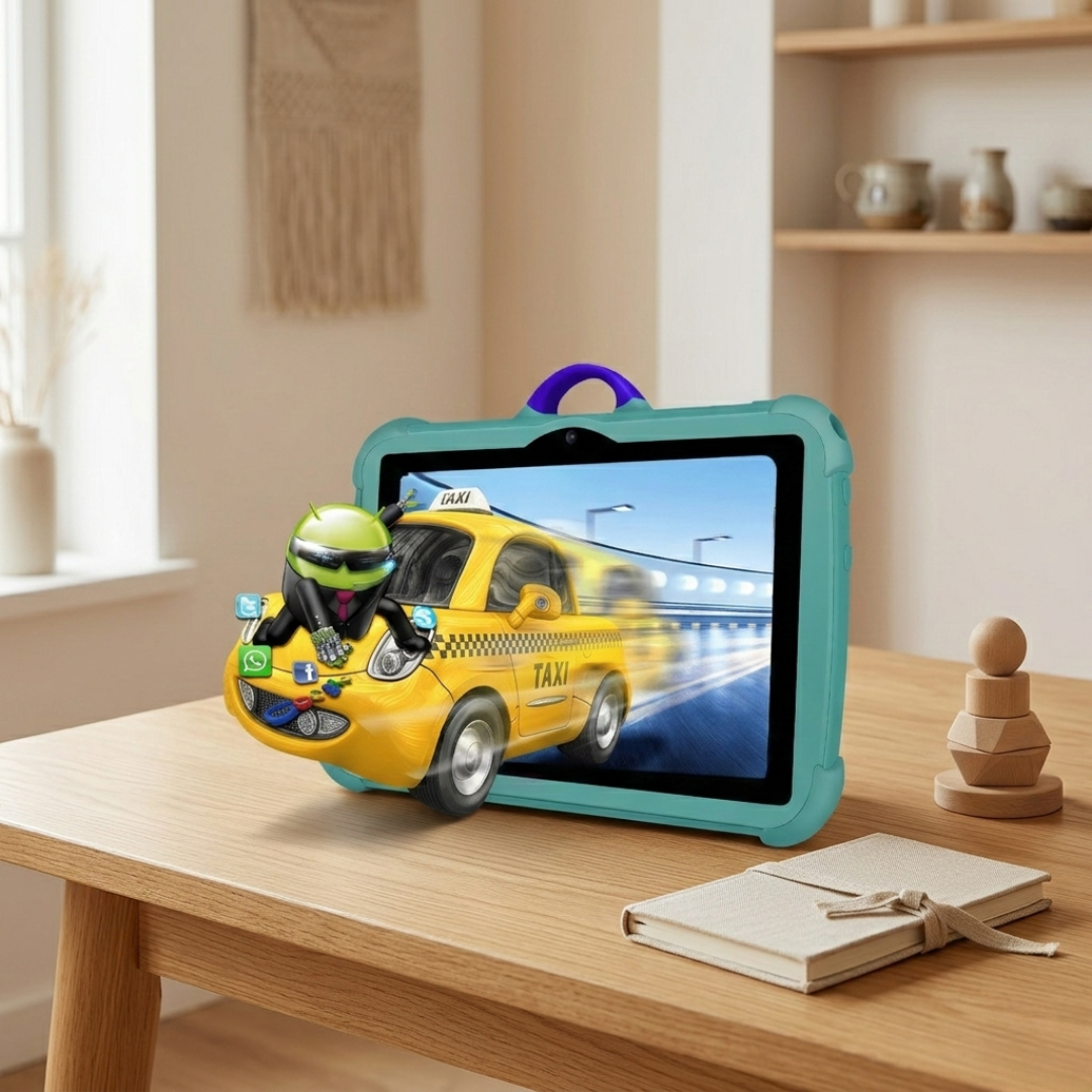 טאבלט PC חינוכי לילדים — צג בגודל 7 אינץ', Android 13, מעבד מרובע ליבות, אחסון בנפח 64GB