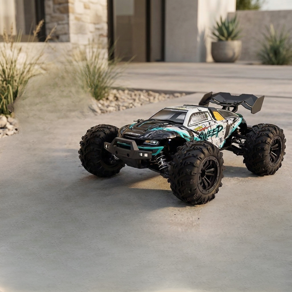 Skala 1:16 4WD-RC-lastbil — kraftfuld motor, tophastighed på op til 70 Kmh