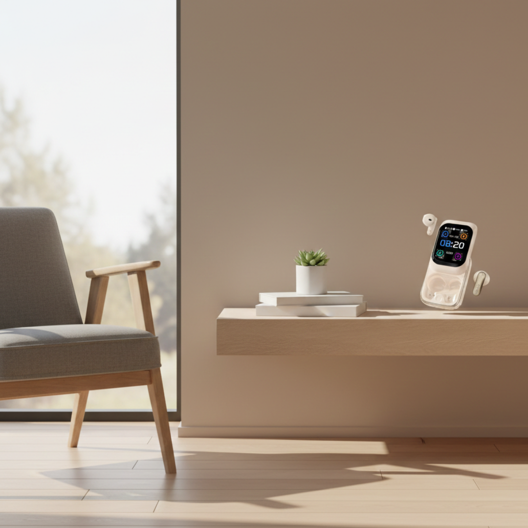 HTC NE48 Bluetoothイヤホン — HDタッチスクリーン充電ケース