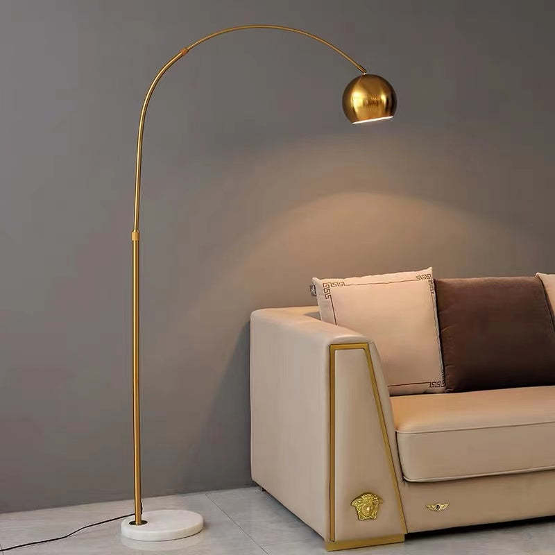Gebogen LED-vloerlamp, dimbaar — 6 macaronkleuren