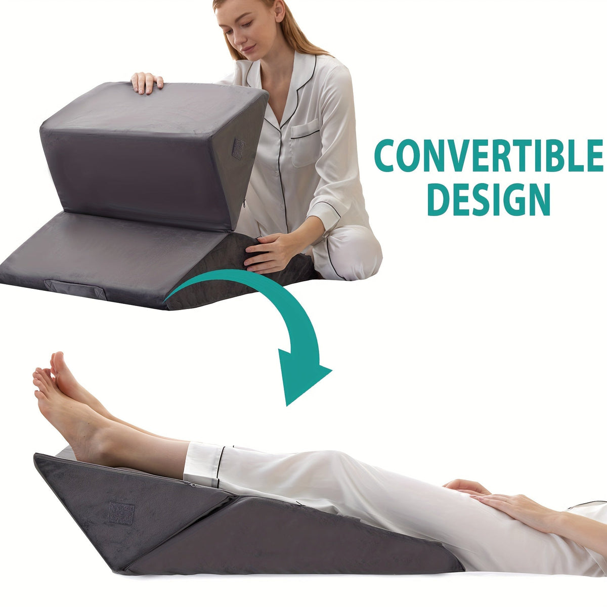 RelaxPlus 7-in-1 verstellbares orthopädisches Keilkissen aus Memory-Schaum