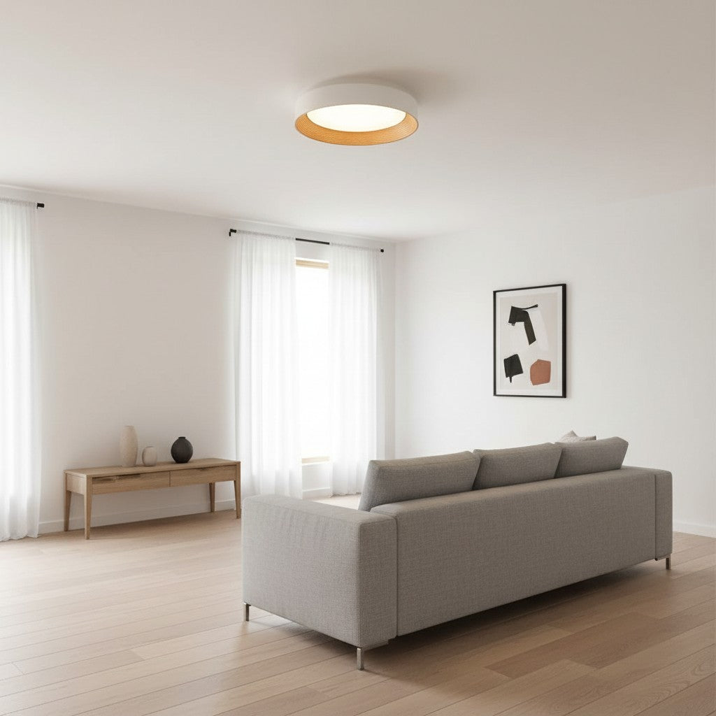 Ronde platte led-plafondlamp — slank ontwerp