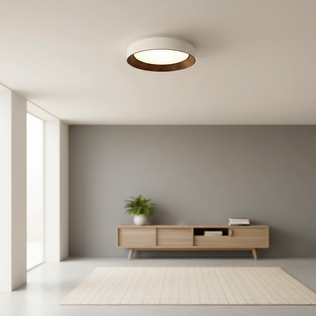 Ronde platte led-plafondlamp — slank ontwerp
