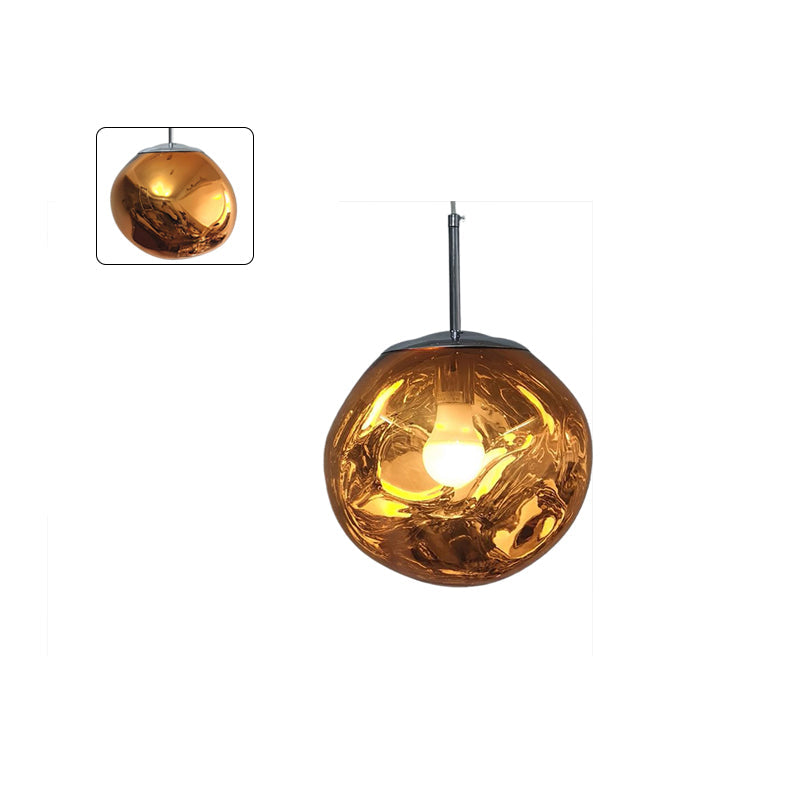 Abażurowa lampa wisząca z akrylu Melt Design - ściemnialna, ciepłe białe światło LED