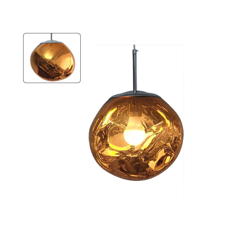 Abażurowa lampa wisząca z akrylu Melt Design - ściemnialna, ciepłe białe światło LED