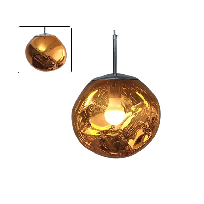 Abażurowa lampa wisząca z akrylu Melt Design - ściemnialna, ciepłe białe światło LED