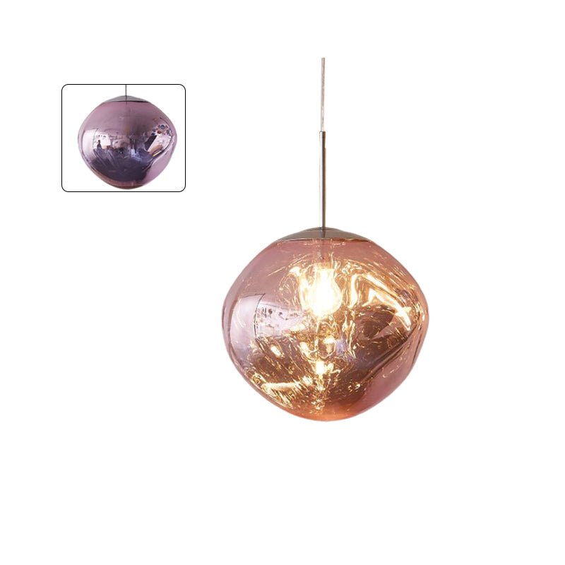 Abażurowa lampa wisząca z akrylu Melt Design - ściemnialna, ciepłe białe światło LED