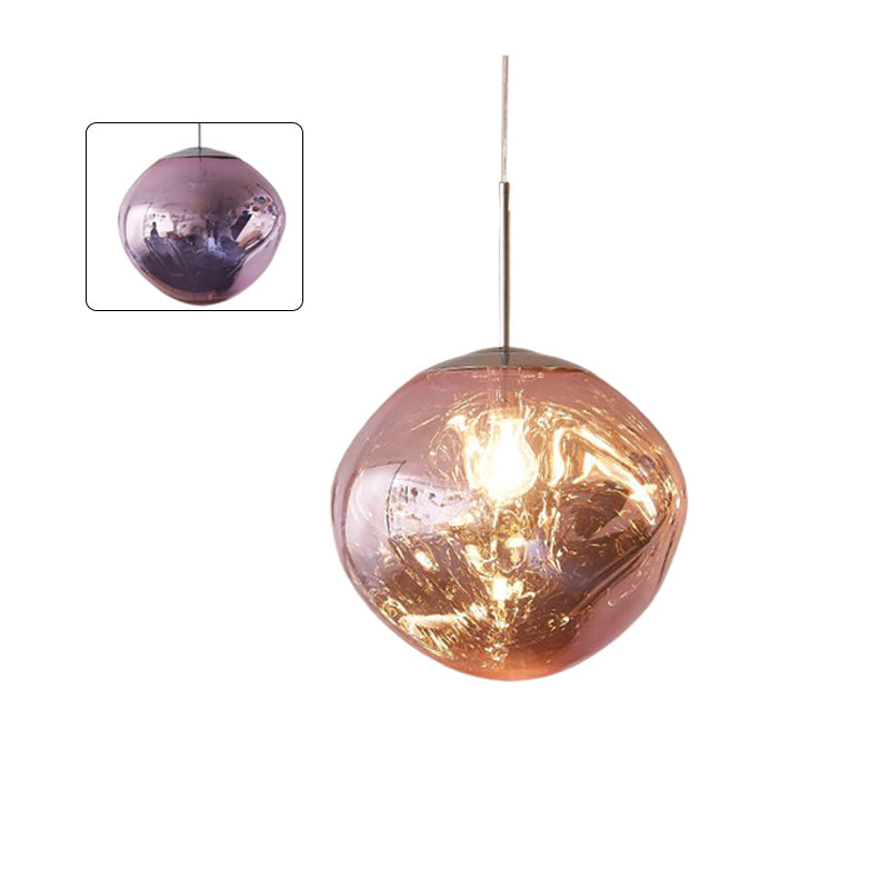 Abażurowa lampa wisząca z akrylu Melt Design - ściemnialna, ciepłe białe światło LED