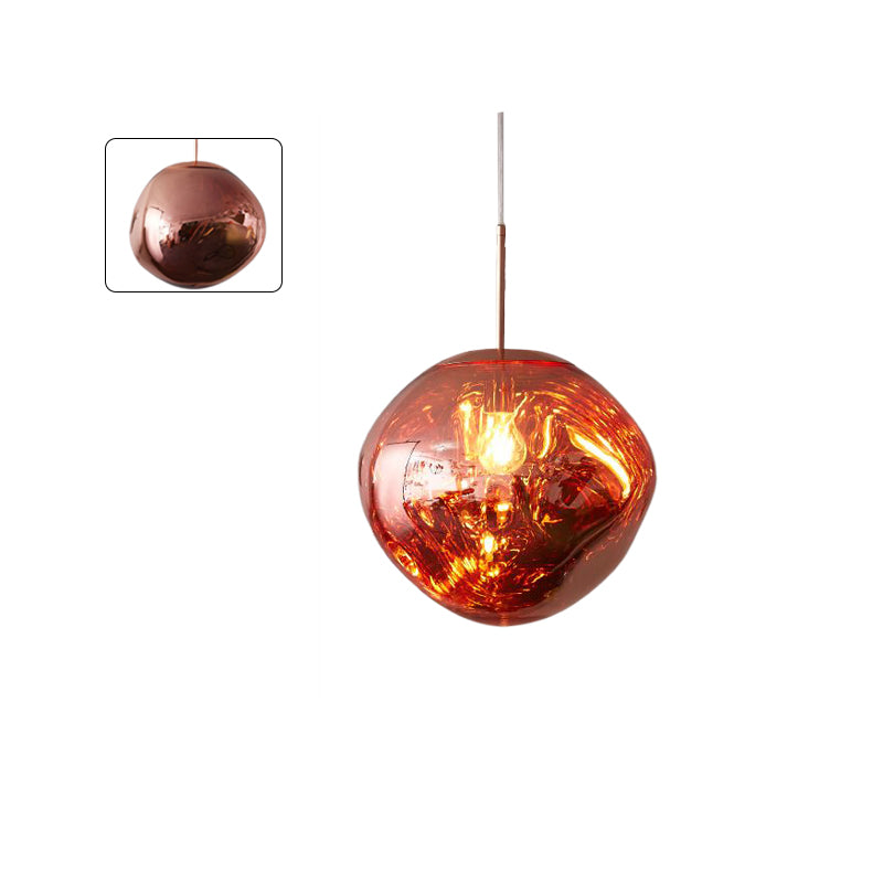 Abażurowa lampa wisząca z akrylu Melt Design - ściemnialna, ciepłe białe światło LED