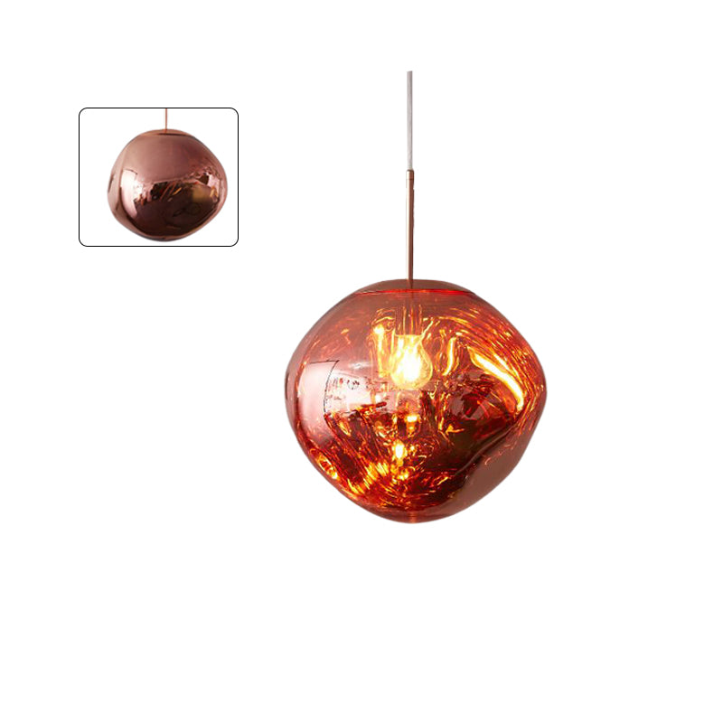 Abażurowa lampa wisząca z akrylu Melt Design - ściemnialna, ciepłe białe światło LED