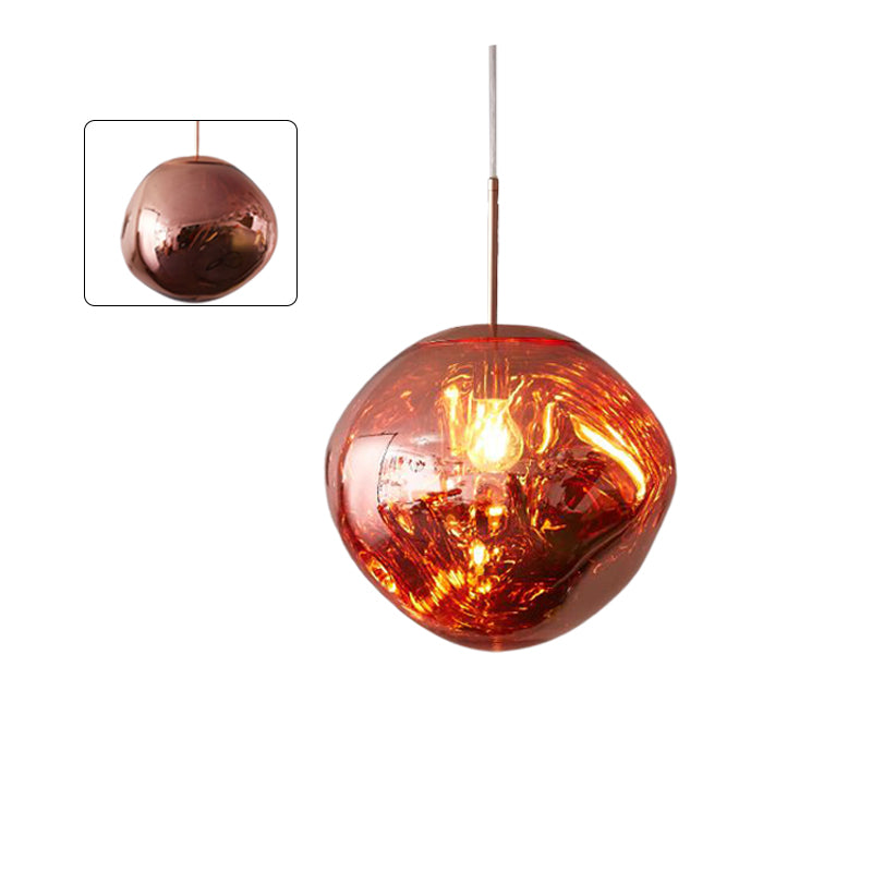 Abażurowa lampa wisząca z akrylu Melt Design - ściemnialna, ciepłe białe światło LED