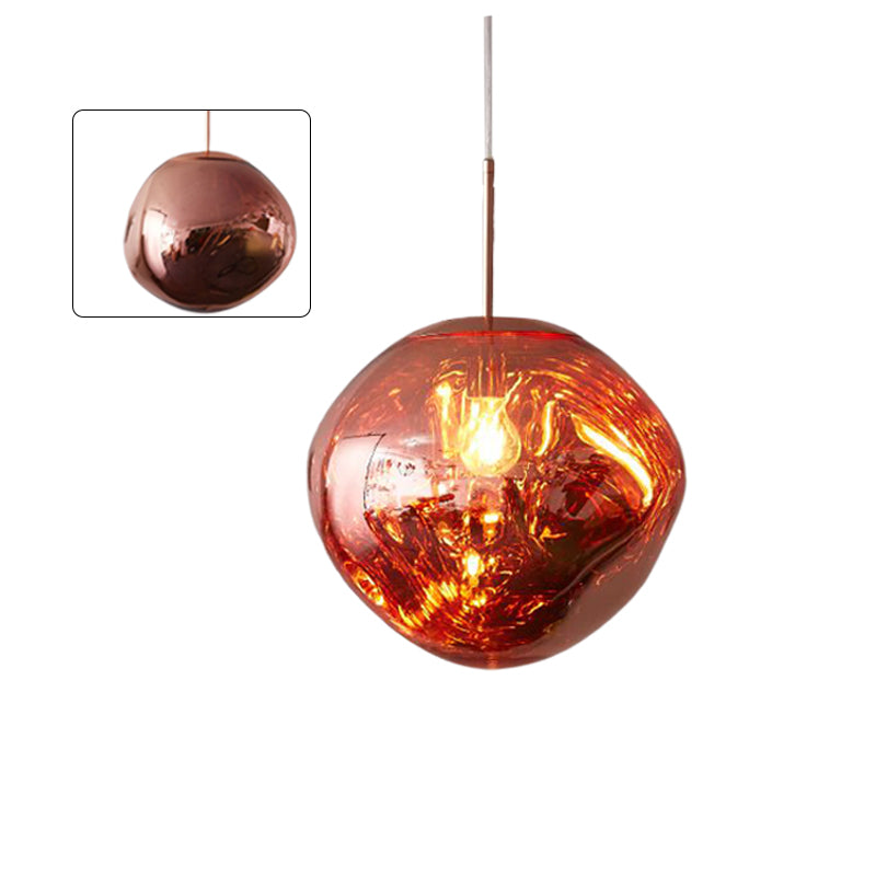 Abażurowa lampa wisząca z akrylu Melt Design - ściemnialna, ciepłe białe światło LED