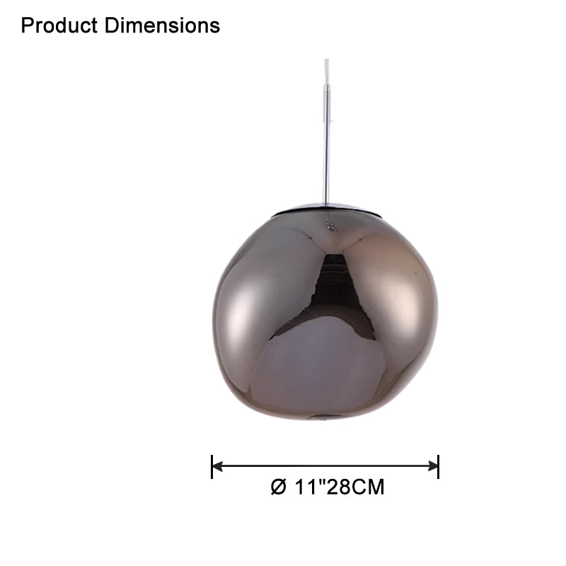 Abażurowa lampa wisząca z akrylu Melt Design - ściemnialna, ciepłe białe światło LED
