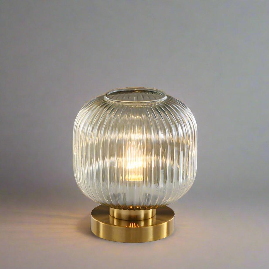Aurelia Nordic Amber Table Lamp — Minimalist Silhouette, Warm Tinted Glow