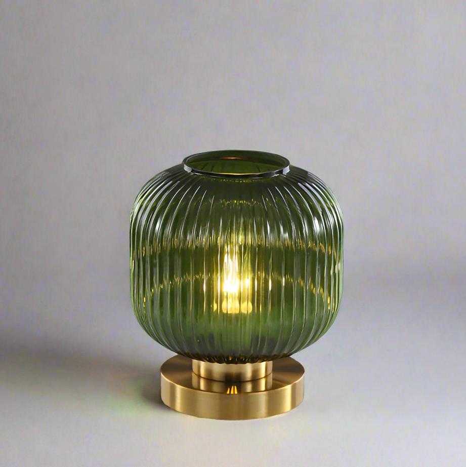 Aurelia Nordic Amber Table Lamp — Minimalist Silhouette, Warm Tinted Glow