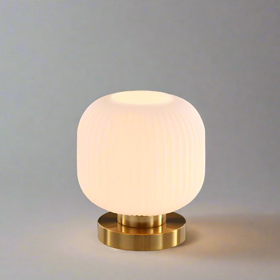 Aurelia Nordic Amber Table Lamp — Minimalist Silhouette, Warm Tinted Glow
