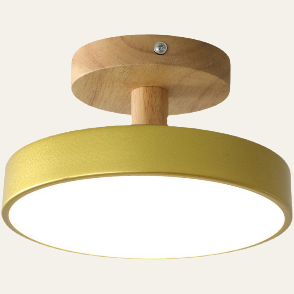 Pedol 12 W LED-loftlampe i grønt træ - skandinavisk stil