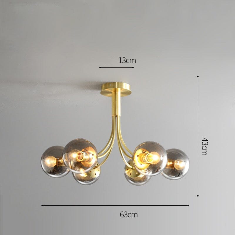 Lumenara Deckenpendelleuchte – warmes bernsteinfarbenes Glas, sanftes Leuchten