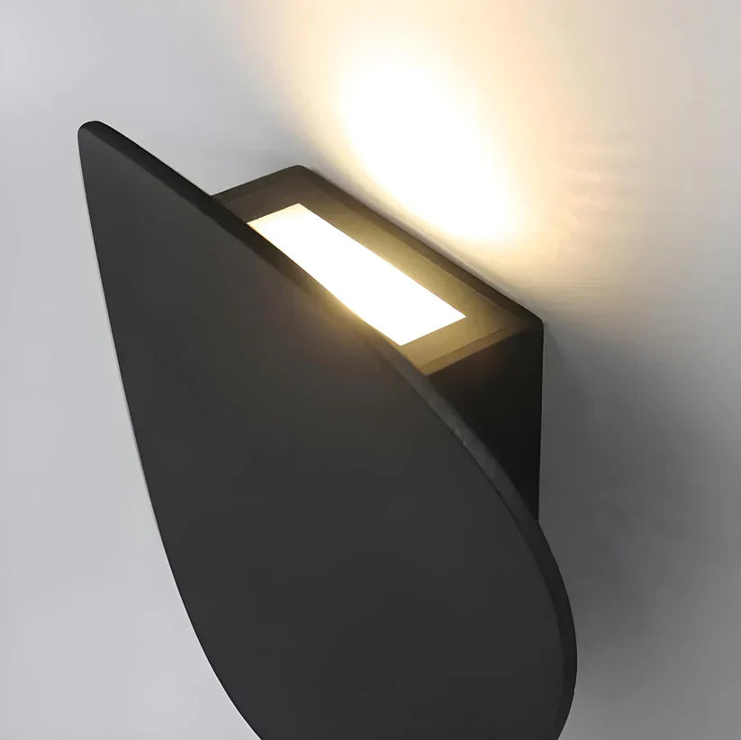 ブラックメタルディスクウォールランプ - アルミニウム製7W LEDライト