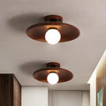 Modern Wooden Ceiling Light | Minimalist Semi-Flush Mount | Wildoxy