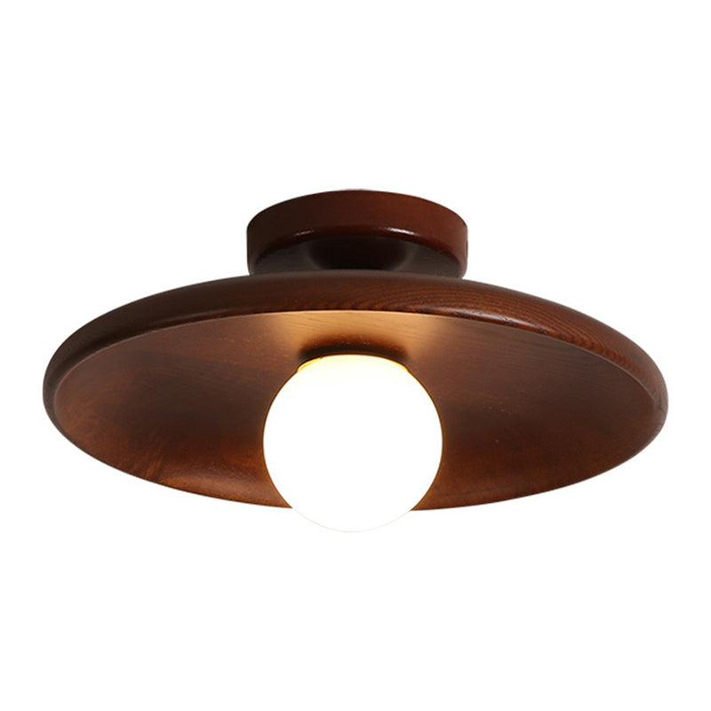 Modern Wooden Ceiling Light | Minimalist Semi-Flush Mount | Wildoxy