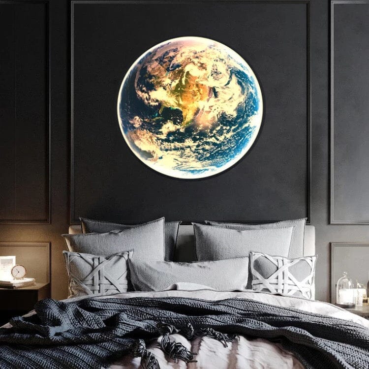 TerraGlow Modern Globe LED Wall Lamp — Contemporary Glass Shade Design