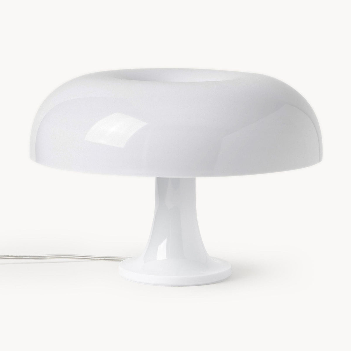 Retro lampa stołowa w kształcie grzybka — ściemniane, ciepłe białe światło