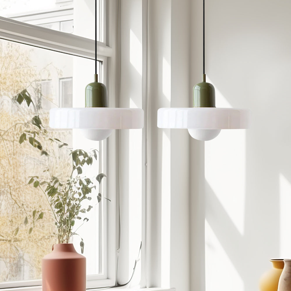 Luccon-pendellampe med dobbeltglas, G9, 35 cm