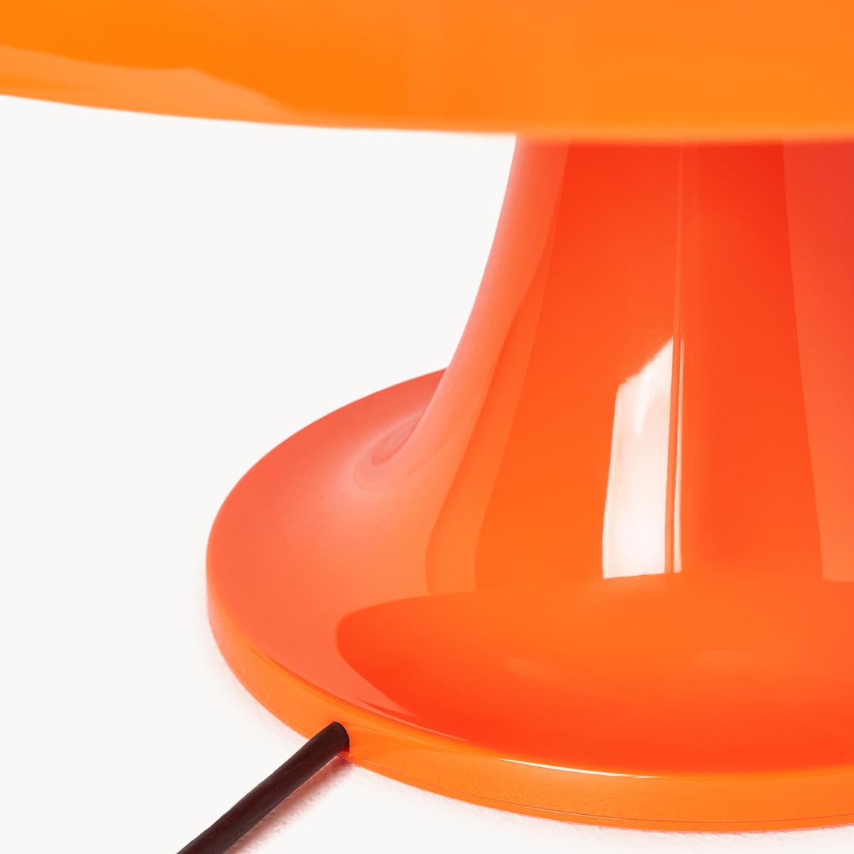 Retro lampa stołowa w kształcie grzybka — ściemniane, ciepłe białe światło