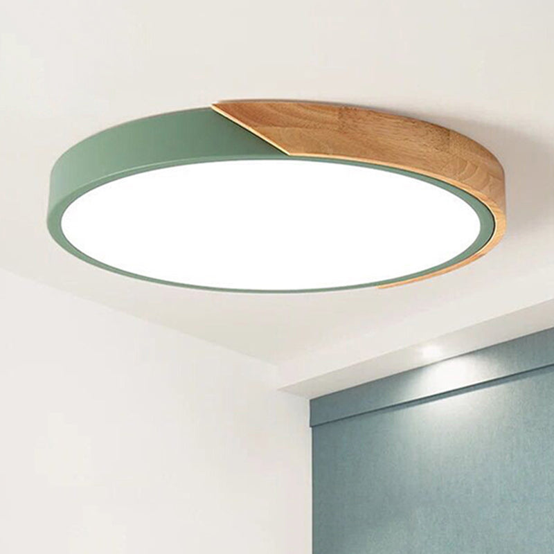 Moderne runde LED-Deckenleuchte aus Acryl — 7 Farben, 4 Größen
