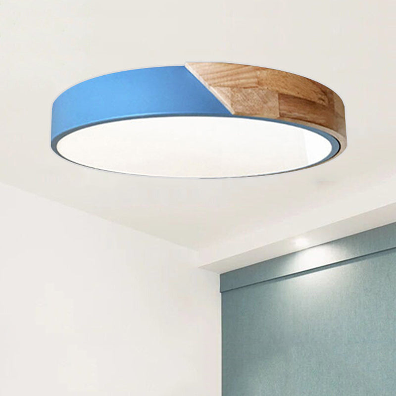 Moderne runde LED-Deckenleuchte aus Acryl — 7 Farben, 4 Größen