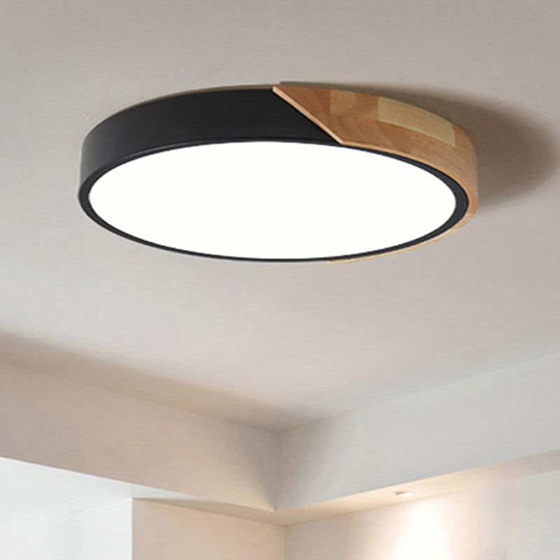 Moderne runde LED-Deckenleuchte aus Acryl — 7 Farben, 4 Größen