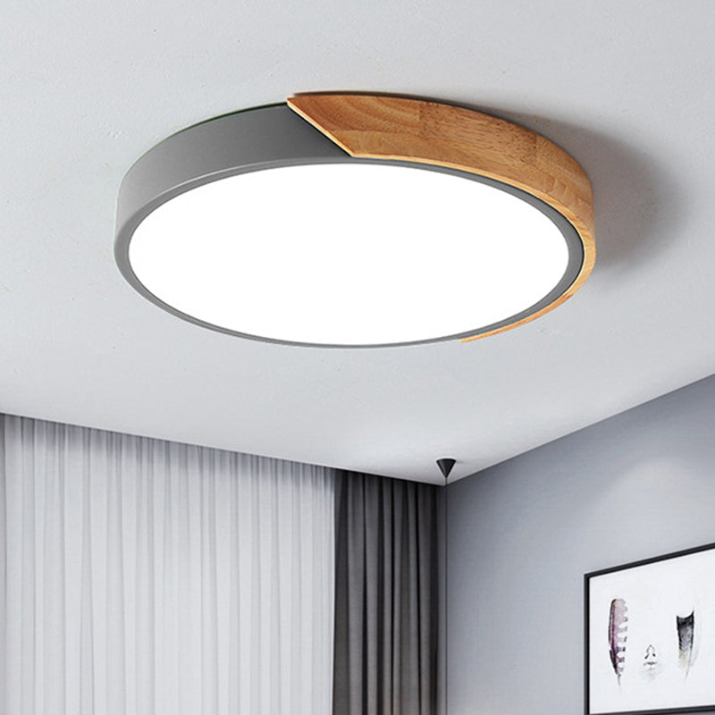 Moderne runde LED-Deckenleuchte aus Acryl — 7 Farben, 4 Größen