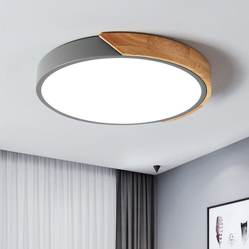 Moderne runde LED-Deckenleuchte aus Acryl — 7 Farben, 4 Größen