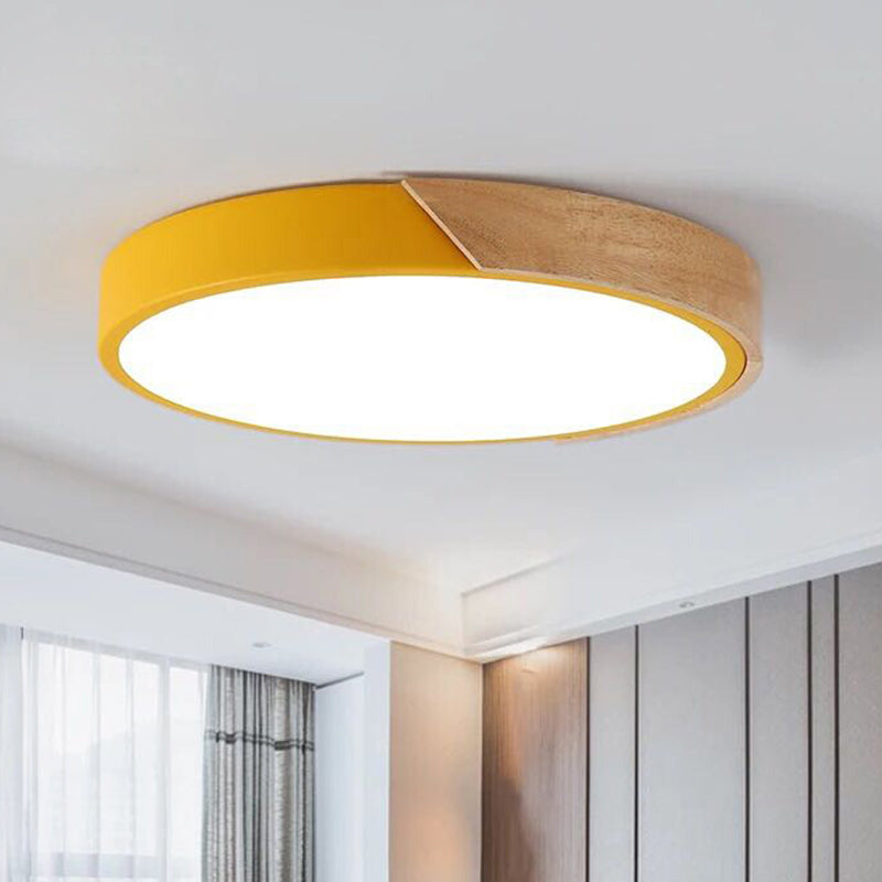 Moderne runde LED-Deckenleuchte aus Acryl — 7 Farben, 4 Größen