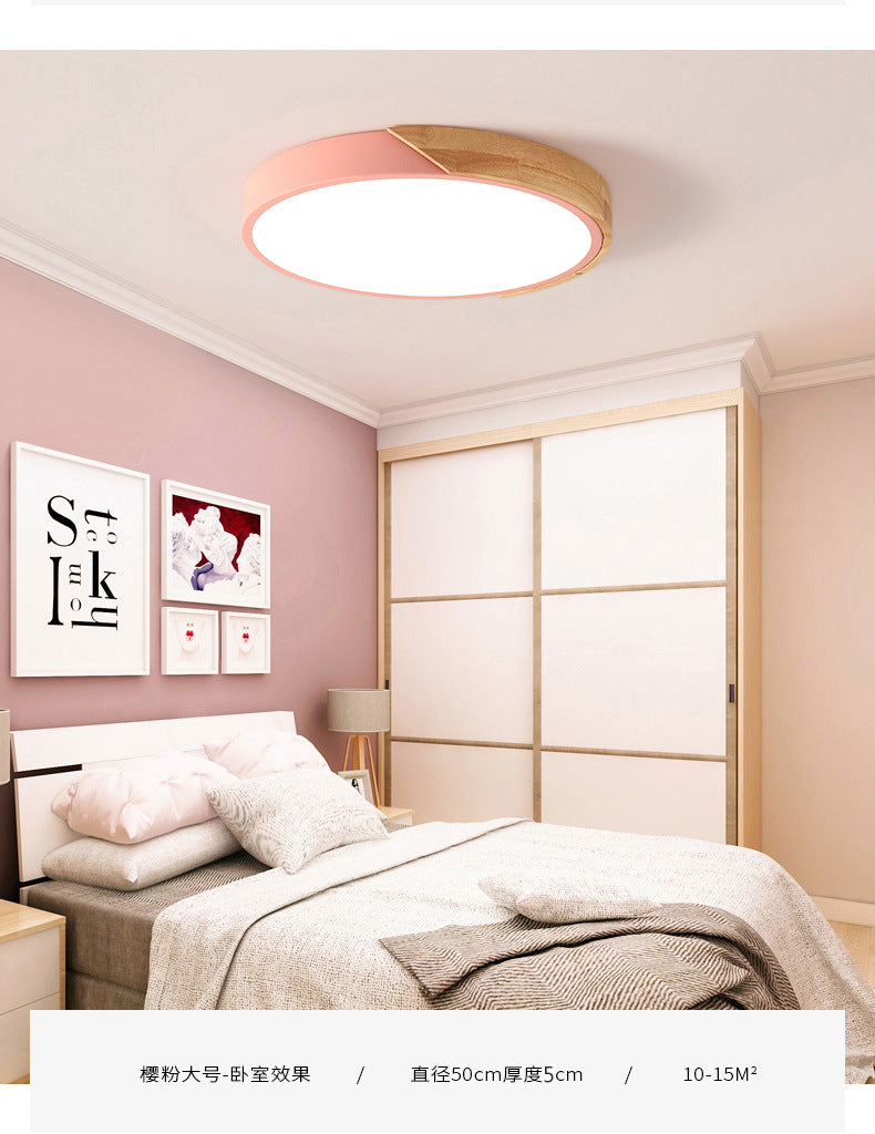 Moderne runde LED-Deckenleuchte aus Acryl — 7 Farben, 4 Größen