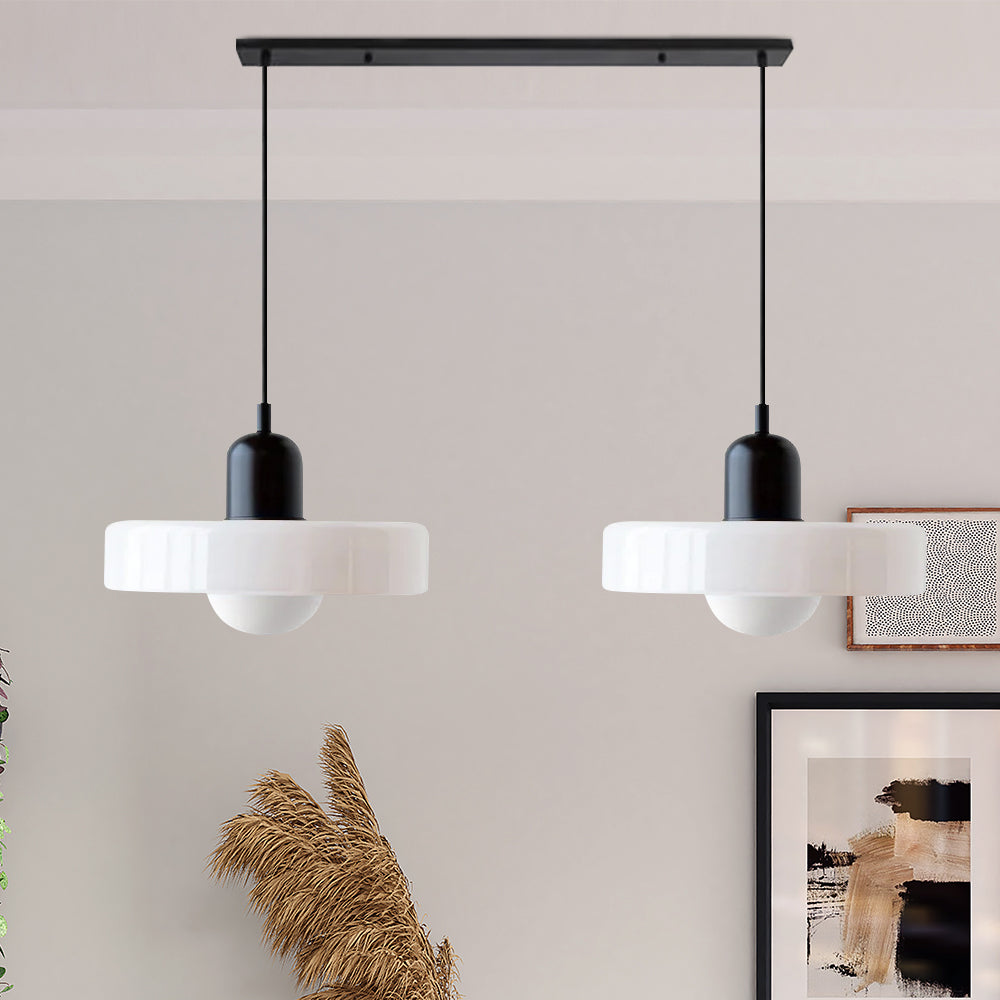 Luccon-pendellampe med dobbeltglas, G9, 35 cm