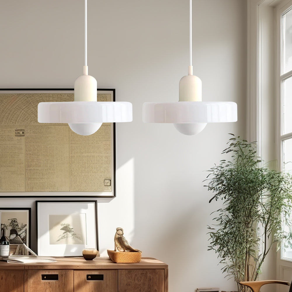 Luccon-pendellampe med dobbeltglas, G9, 35 cm
