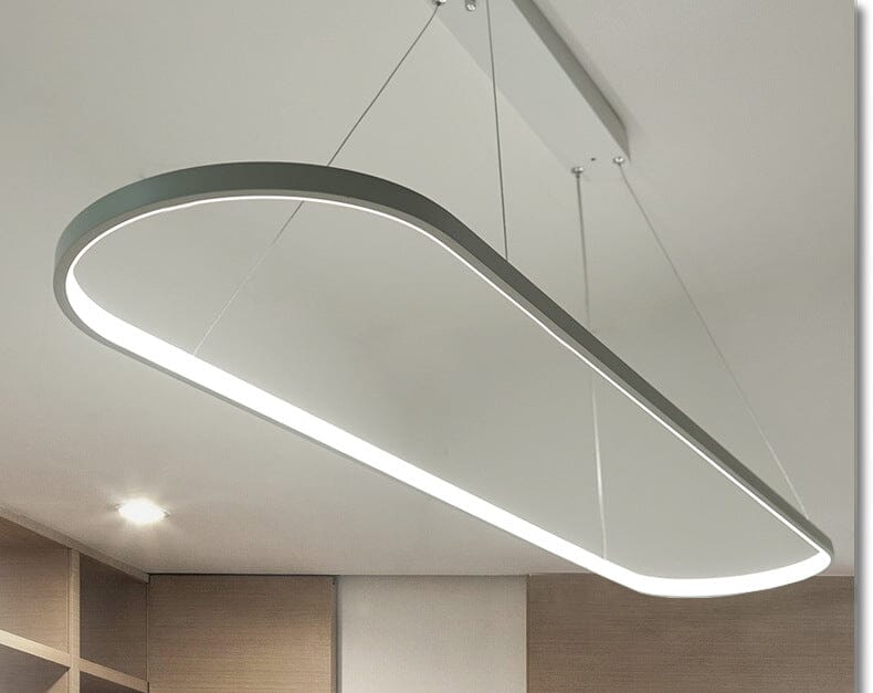 LumaNova Modern Curved Iron Ceiling Chandelier