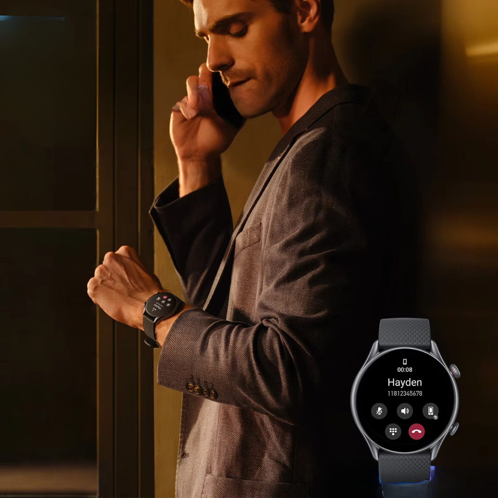 AMOLEDフィットネススマートウォッチ - 46mmディスプレイ、Bluetooth、アクティビティトラッキング、長時間バッテリー