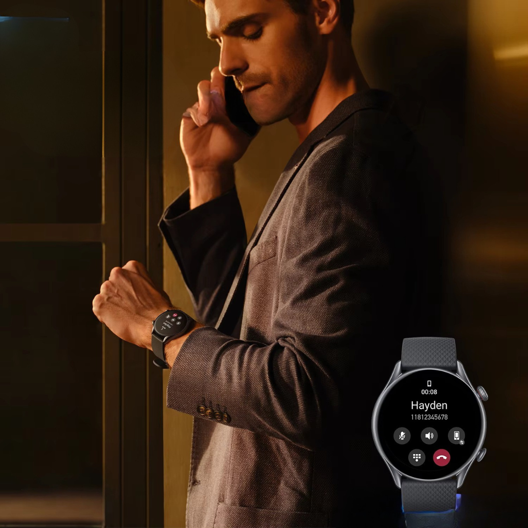 AMOLEDフィットネススマートウォッチ - 46mmディスプレイ、Bluetooth、アクティビティトラッキング、長時間バッテリー