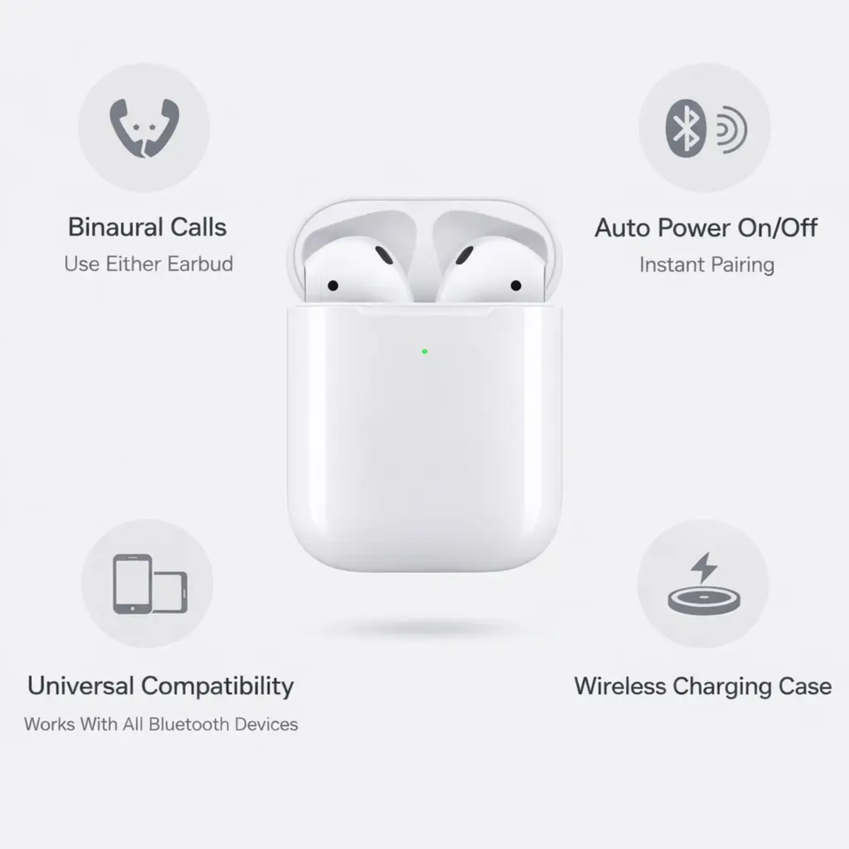 Draadloze Bluetooth-oordopjes — Ingebouwde microfoon, oplaadcase