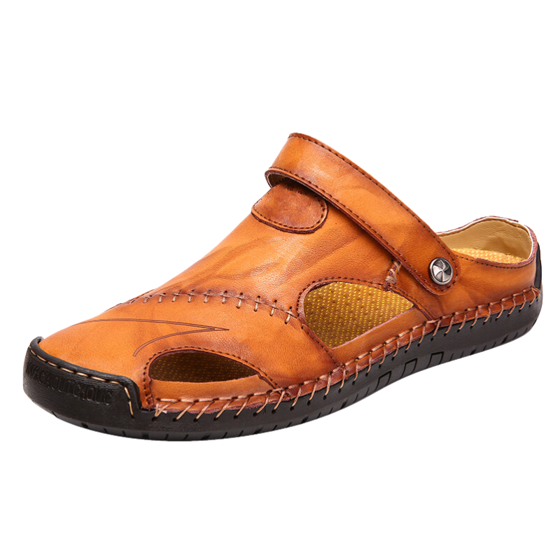 Orthopädische Ledersandalen für Herren — Rutschfeste Sohle
