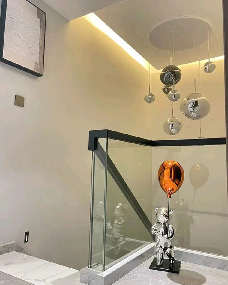 Abażurowa lampa wisząca z akrylu Melt Design - ściemnialna, ciepłe białe światło LED