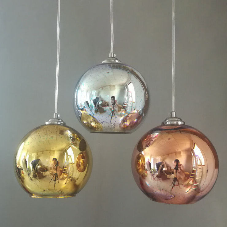 3D Glass Dome Pendant Light — Vibrant Colorful Dimensional Form