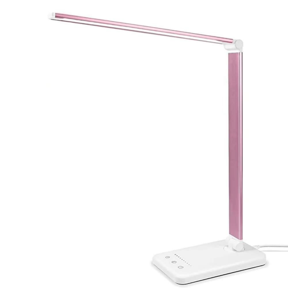 Lampă de birou LED — încărcare USB, 5 moduri, braț flexibil cu intensitate reglabilă
