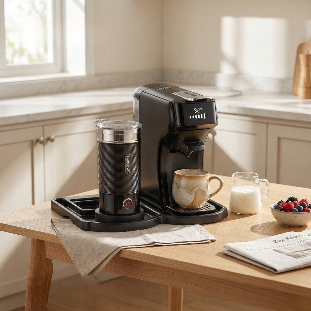 HiBREW 6-in-1-Kapselkaffeemaschine für heiße und kalte Getränke, kompatibel mit Nespresso